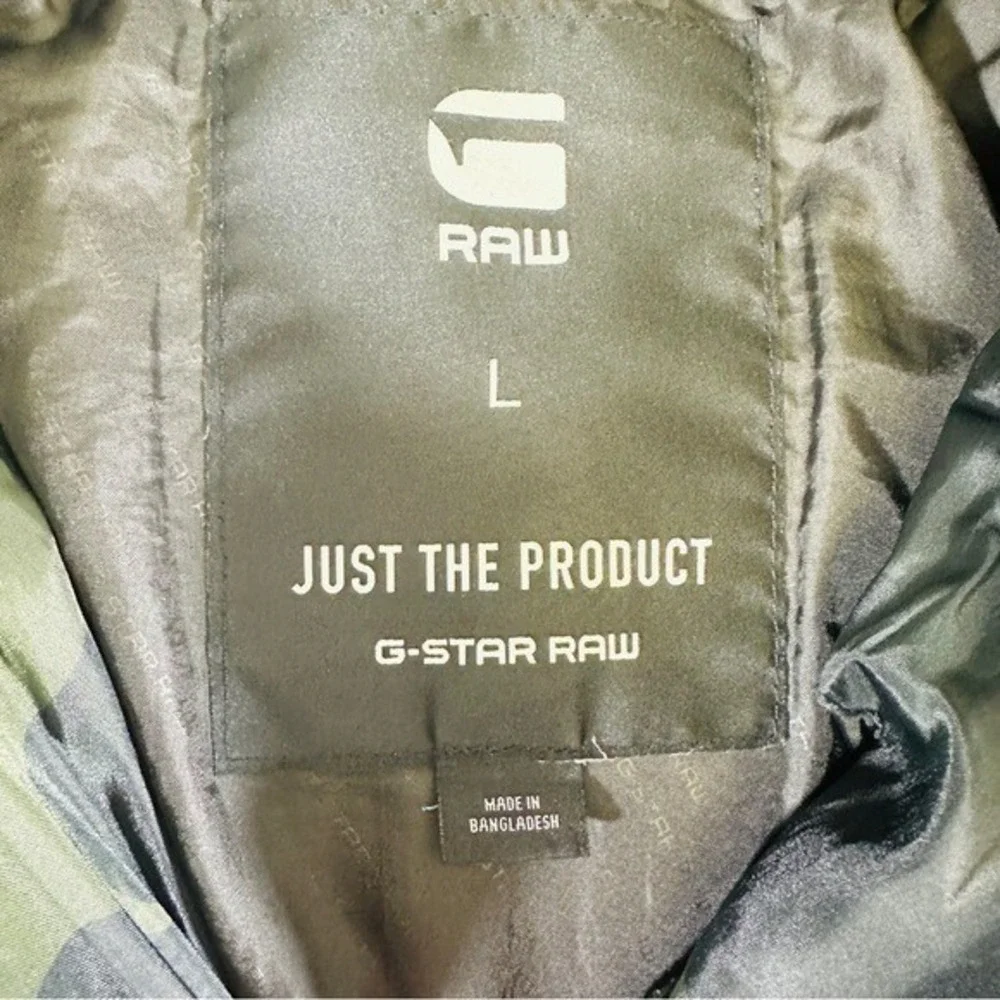 G-Star Raw Jacket Men's Sz.Large Camouflaged Expedition Puffer Outdoor Camping‎